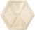 Paradyz Classica Illusion Beige Heksagon Struktura Połysk 19,8x17,1 Csempe