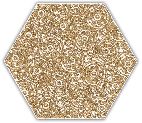 Paradyz My Way Shiny Lines Gold Hexagon Inserto F 19,8x17,1