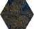 Paradyz My Way Urban Colours Blue Inserto Heksagon B 19,8x17,1 Decor