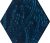 Paradyz My Way Urban Colours Blue Inserto Heksagon 19,8x17,1 Decor