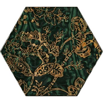 Paradyz My Way Urban Colours Green Inserto Heksagon C 19,8x17,1 Decor   Paradyz My Way Urban Colours Green Inserto Heksagon C 19,8x17,1 Decor