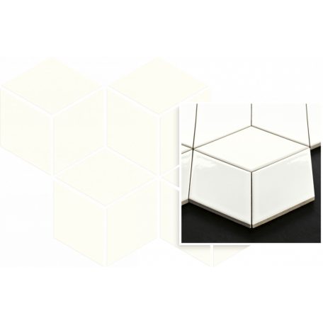Paradyz Uniwersalna Mozaika Prasowana Bianco  Romb Hexagon 20,4x23,8