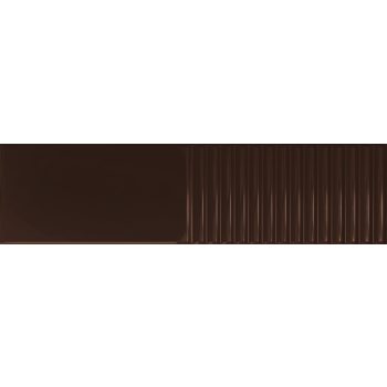 Tubadzin Groove Brown 2 STR 29,8x7,8x1cm fényes csempe