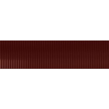Tubadzin Groove Burgundy 1 STR 29,8x7,8x1cm fényes csempe