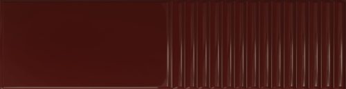 Tubadzin Groove Burgundy 2 STR 29,8x7,8x1cm fényes csempe