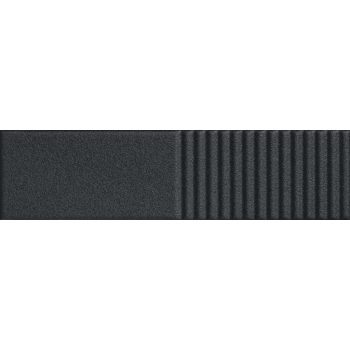 Tubadzin Groove Graphite Sugar 2 STR 29,8x7,8x1cm fényes