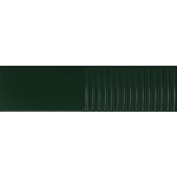 Tubadzin Groove Green 2 STR  29,8x7,8x1cm fényes csempe