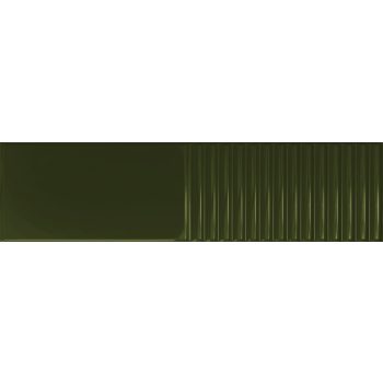 Tubadzin Groove Olive STR 2 29,8x7,8x1cm fényes csempe