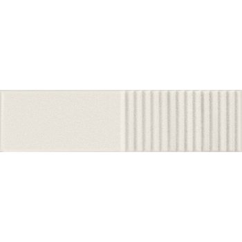 Tubadzin Groove White Sugar 2 STR 29,8x7,8x1cm fényes