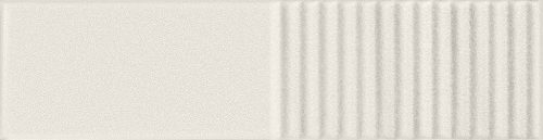 Tubadzin Groove White Sugar 2 STR 29,8x7,8x1cm fényes
