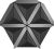 Tubadzin Lucid black 20,5x18,6 Fali Mozaik